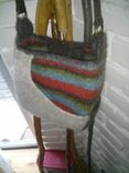 Tiny Messanger Hand Made Knitted Hand Felted 100% Natural Fiber Bag 3 small