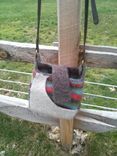 Tiny Messanger Hand Made Knitted Hand Felted 100% Natural Fiber Bag 4 small
