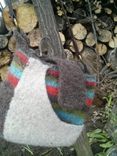 Tiny Messanger Hand Made Knitted Hand Felted 100% Natural Fiber Bag 6 small