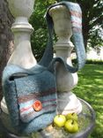 Sea Level Handmade Knitted Felted Small Shoulder Bag 1 small