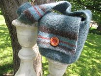 Sea Level Handmade Knitted Felted Small Shoulder Bag 6 small