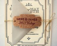 Vintage Deco Gatsby Inspired Wedding Invitations, Letterpress 2 small