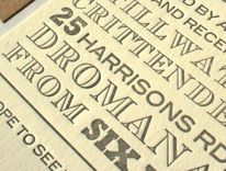 Vintage Fonts Long Letterpress Wedding Invitation With Rustic Cork Tag 2 small