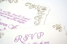 Laser Cut Lace Wedding Invitation, Romantic And Vintage Inspired 1 small