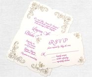 Laser Cut Lace Wedding Invitation, Romantic And Vintage Inspired 3 small