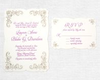 Laser Cut Lace Wedding Invitation, Romantic And Vintage Inspired 4 small