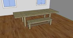 Reclaimed Hemlock Farmhouse Style Table And Bench 6 small