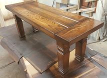 Solid Oak Farmhouse Table And Bench 4 small