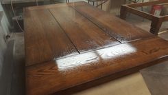 Solid Oak Farmhouse Table And Bench 5 small