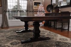 10ft Farmhouse Style Table W/ Extensions And Sculpted Base 2 small