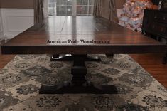 10ft Farmhouse Style Table W/ Extensions And Sculpted Base 4 small