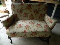 Reupholstered Loveseat From The 1920'S 1 small