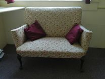 Reupholstered Loveseat From The 1920'S 2 small