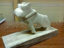 Mack Truck Dog Carving 6 small