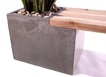 Modern Concrete And Wood Planter Bench 5 small