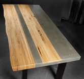 Concrete Wood & Steel Dining Kitchen Table 1 small
