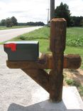 Round Heavy Timber Frame Mailbox Post 1 small