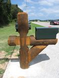 Round Heavy Timber Frame Mailbox Post 3 small