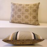 One Of A Kind, Handmade Decorative Pillow - Scrolls & Stripes 1 small