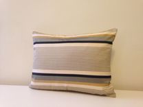 One Of A Kind, Handmade Decorative Pillow - Scrolls & Stripes 2 small