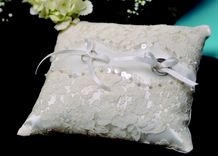 Honey 9" X 9" Wedding Ring Bearer Pillow 1 small