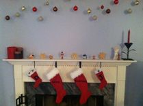 Hand Embroidered Christmas Stockings 2 small