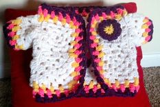 Crocheted Baby Sweater 1 small