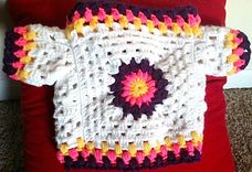 Crocheted Baby Sweater 4 small