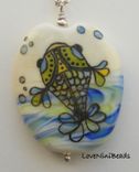 Glass Beads - Custom Enamel Painted Design 2 small