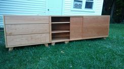 Cherry Modular Media Cabinet. 2 small