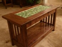 Walnut And Tile Coffee Table 1 small