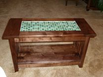 Walnut And Tile Coffee Table 3 small