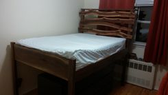 Rustic Walnut Bed. 2 small
