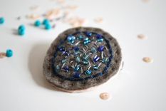 Felt Embroidered Pins 5 small