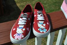 Hello Kitty Hand Painted Sneakers Size 5.5 - Sold 1 small