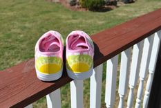 Christian Themed Hand Painted Sneakers Size 7.5 4 small