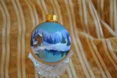 Hand Painted Ornaments 3 small