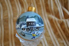 Hand Painted Ornaments 3 small