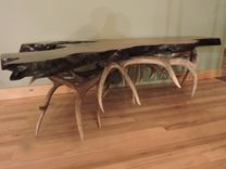 Live Edge Old Growth Burled Redwood Coffee Tables 1 small