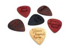 Handmade Wood Guitar Picks 1 small