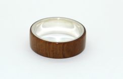 Wood And Silver Custom Rings, Gift Engagement Anniversary Wedding 1 small
