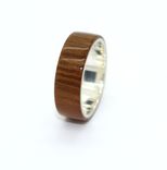 Wood And Silver Custom Rings, Gift Engagement Anniversary Wedding 4 small
