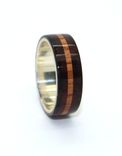 Wood And Silver Custom Rings, Gift Engagement Anniversary Wedding 6 small