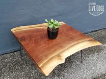 Live Edge Walnut Coffee Table- Dark Wood- Natural Edges- Live Edge Slab Table- Rustic- Modern 1 small