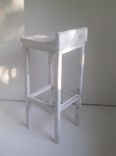 Low Back Solid Wood Bar Stools & Dining Chairs In Distressed White Or Dark Walnut 4 small