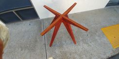 Janice's Bubinga Modern Table Base For 48 Inch Diameter Glass Top 4 small