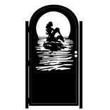 Whimsical Decorative Steel Gate - Mermaid Garden Gate - Artistic Steel Wall Panel - Handmade 1 small