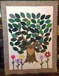 Custom Family Tree Heritage Heirloom Appliqued And Embroidered Quilt With 3d Flowers 1 small