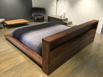 Walnut Platform Bed And Headboard 2 small