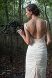 Willow Ruched Sheath Eco Wedding Gown 1 small